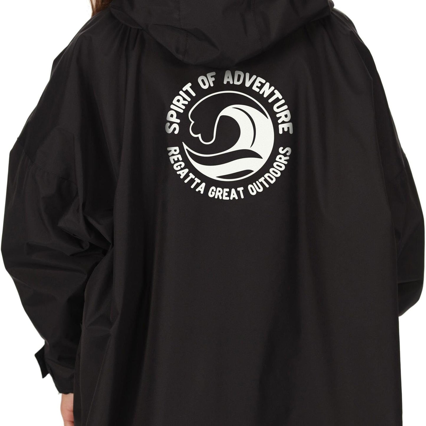 Regatta Kids Junior Waterproof Changing Robe, Borg Lined Changing Robe with Hood - Perfect for Outdoor Water Activities
