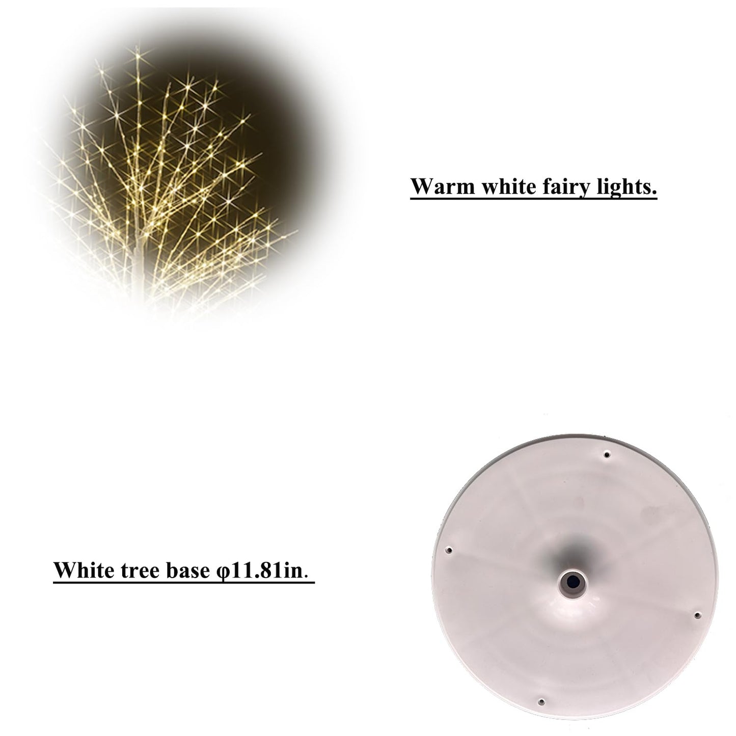 Hairui Lighted White Tree with Timer and Dimmer 1280L Warm White Fairy Lights 6FT, Twig Tree with Lights for Indoor Outdoor Home Christmas Winter Holidays Party Decoration