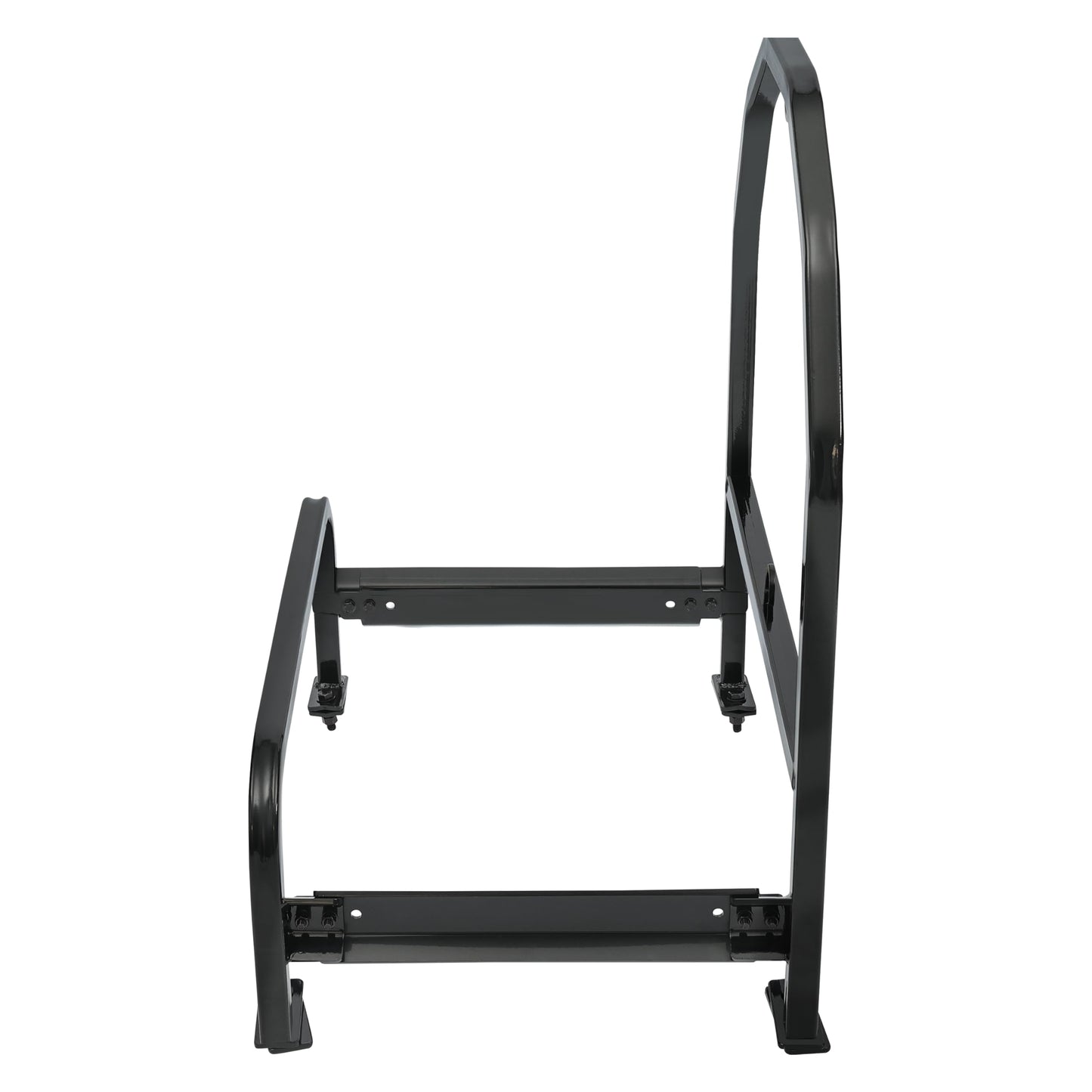 ALMULOO Universal Adjustable Semi Truck Spare Tire Carrier Rack Holder Width Max Up to 19" Steel Powder Coated