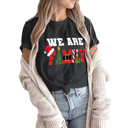 Merry and Bright Shirt Christmas T-Shirts for Family Couple Outfit Tee Christmas Top Parent-Child Short Sleeves, Men, S, Black7