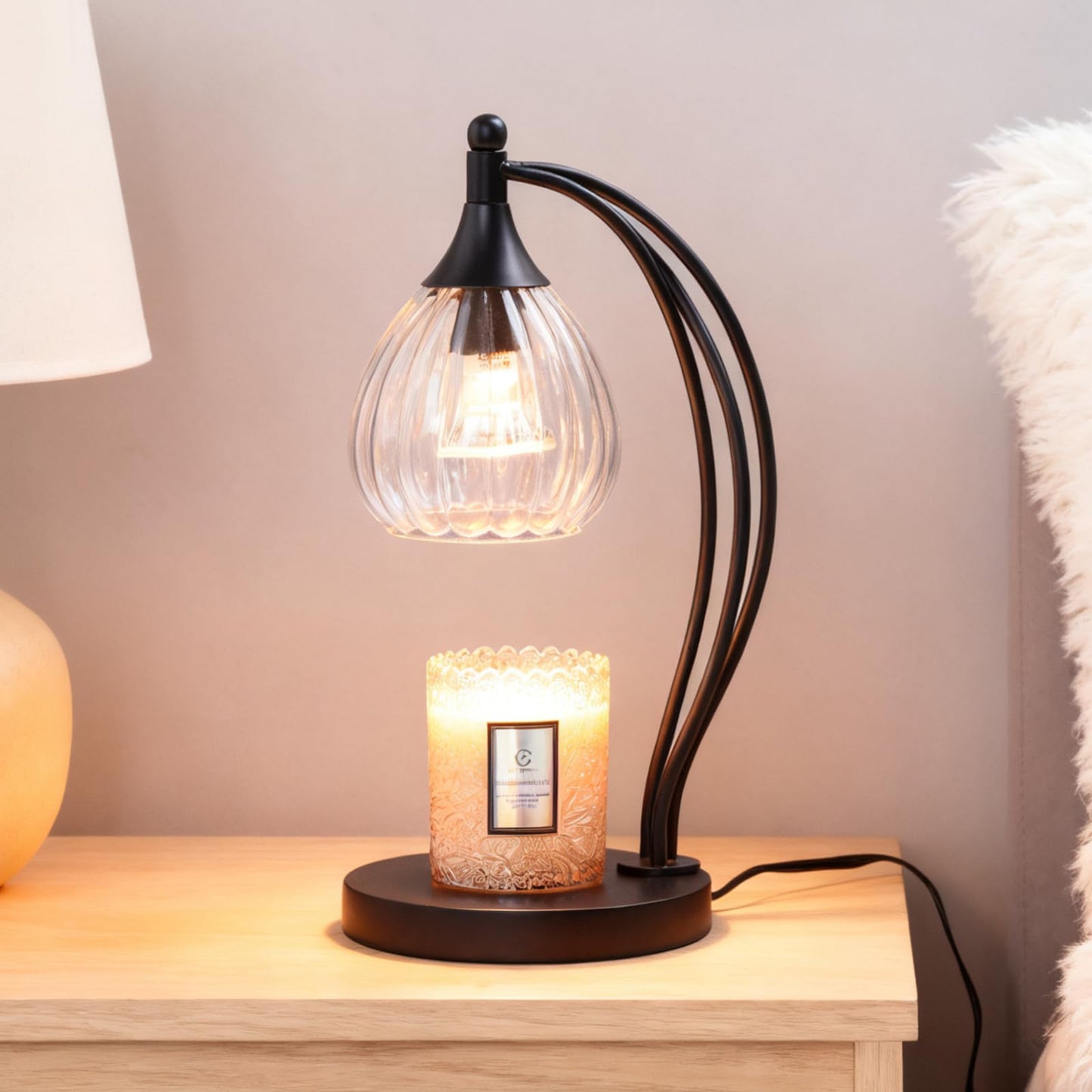 GOODBUY Candle Warmer Lamp with Timer Dimmer - Candle Lamp for Jar Candles - Birthday Gifts for Women Mom Home Decor House Warming Gifts, Lamp with 2 Bulbs