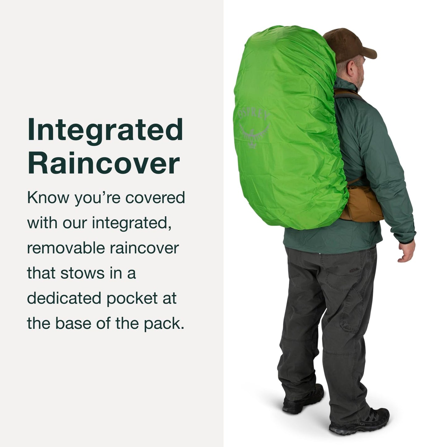 Osprey Rook 50L Men's Backpacking Backpack, Histosol Brown/Rhino Grey