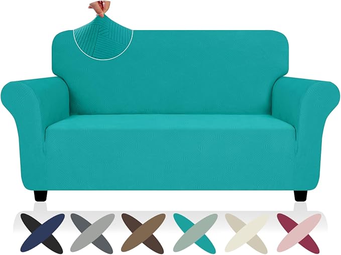 ZNSAYOTX Super Stretch Loveseat Covers, New Striped Love Seat Slipcover