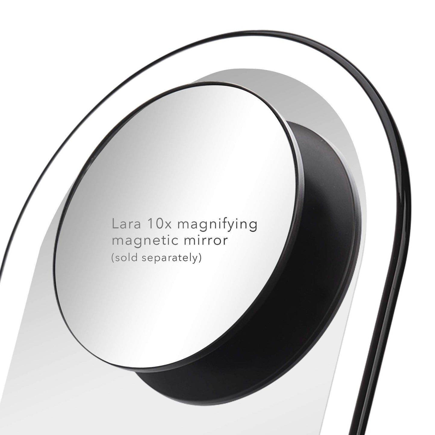 Fancii Vera LED Lighted Vanity Makeup Mirror, Rechargeable - Cordless Illuminated Cosmetic Mirror with 3 Dimmable Light Settings, Dual Magnification (Chrome)