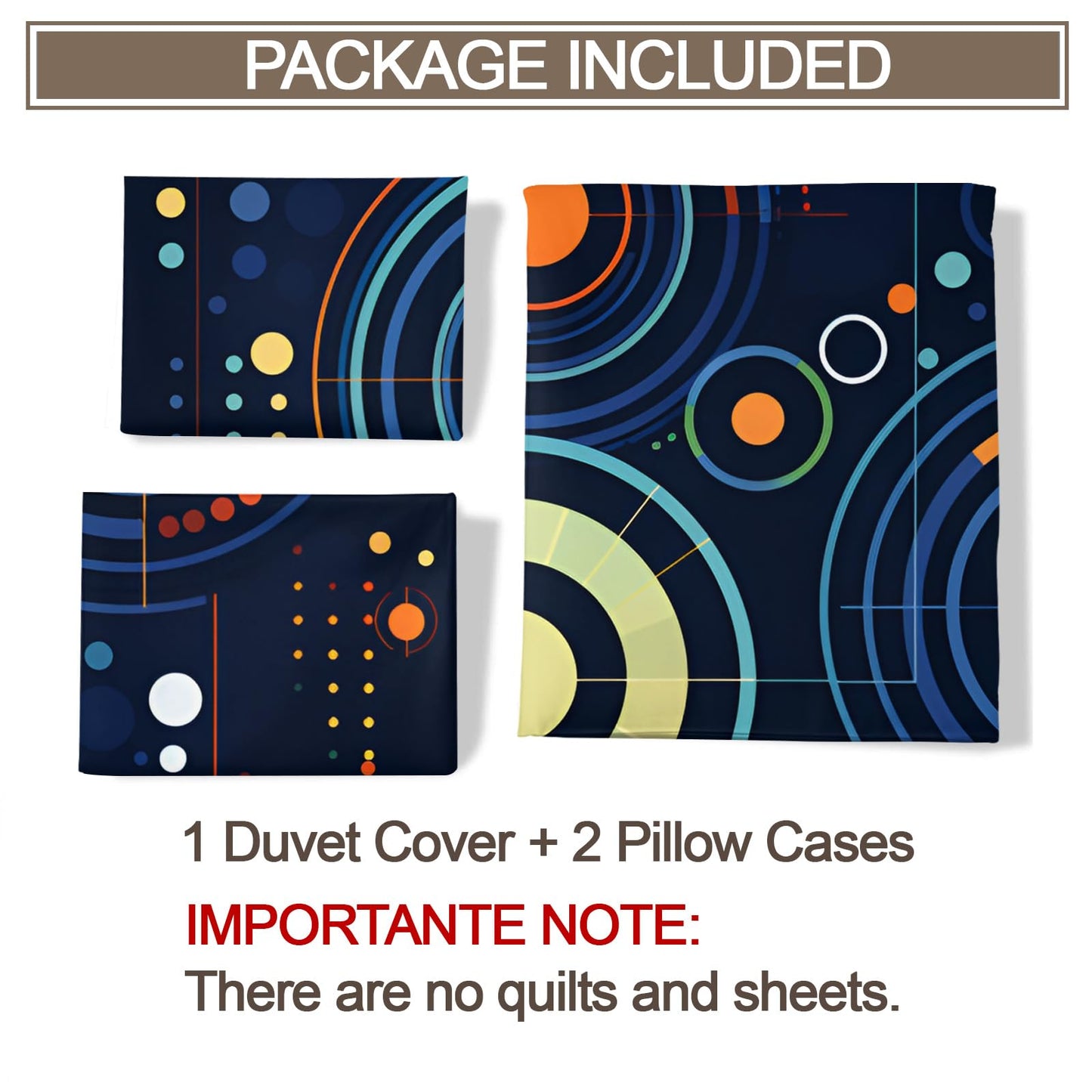 QINYUN Abstract Starry Sky Duvet Cover Queen Size, Solar System Space Bedding Set 3 Piece Bedroom Decor Deep Blue Comforter Cover and 2 Pillow Sham with Zipper Closure