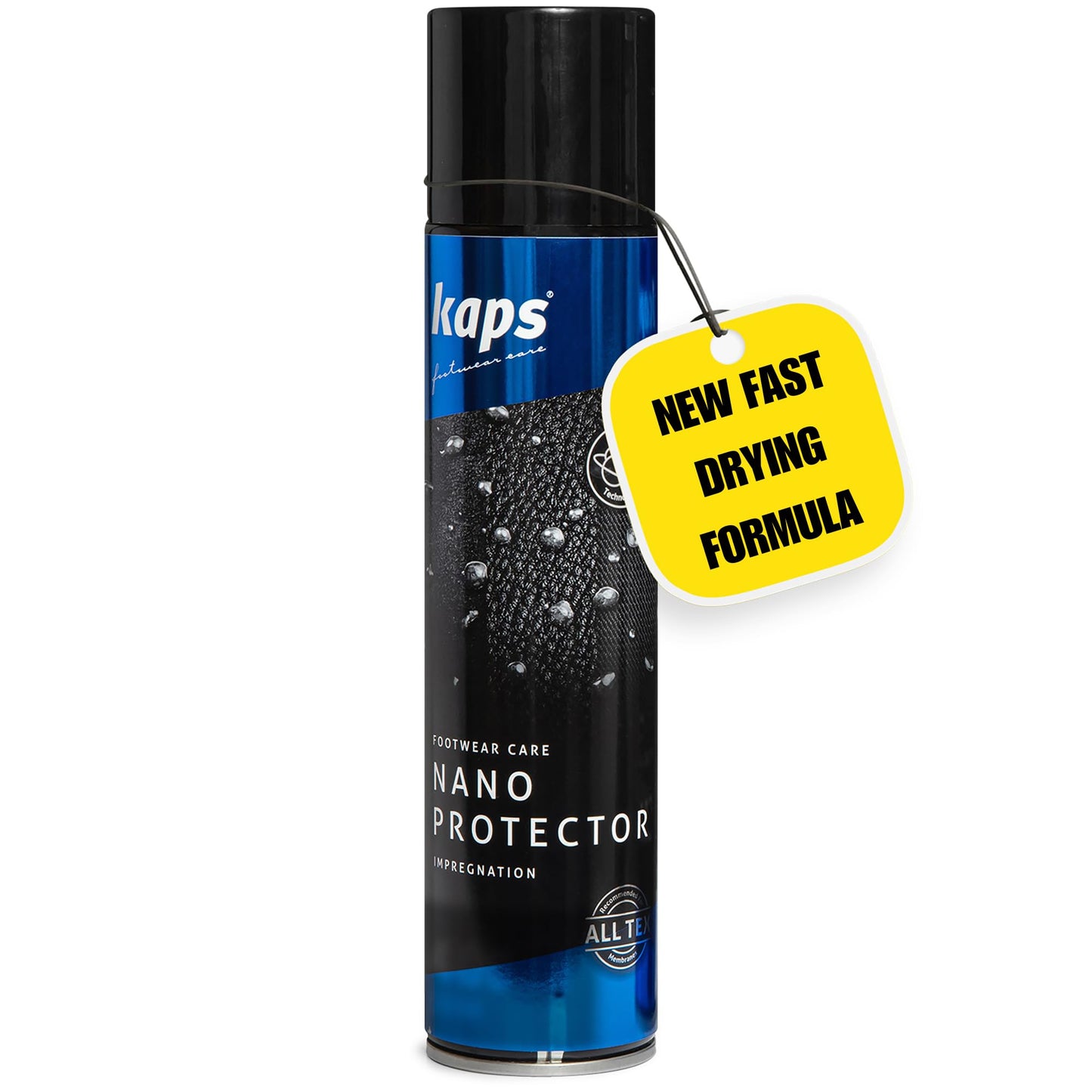 KAPS Nano Protector Waterproofing Spray for Suede, Leather, Nubuck, Textiles and TEX Materials, Moisture and Dirt Repellent - New Fast Drying Formula