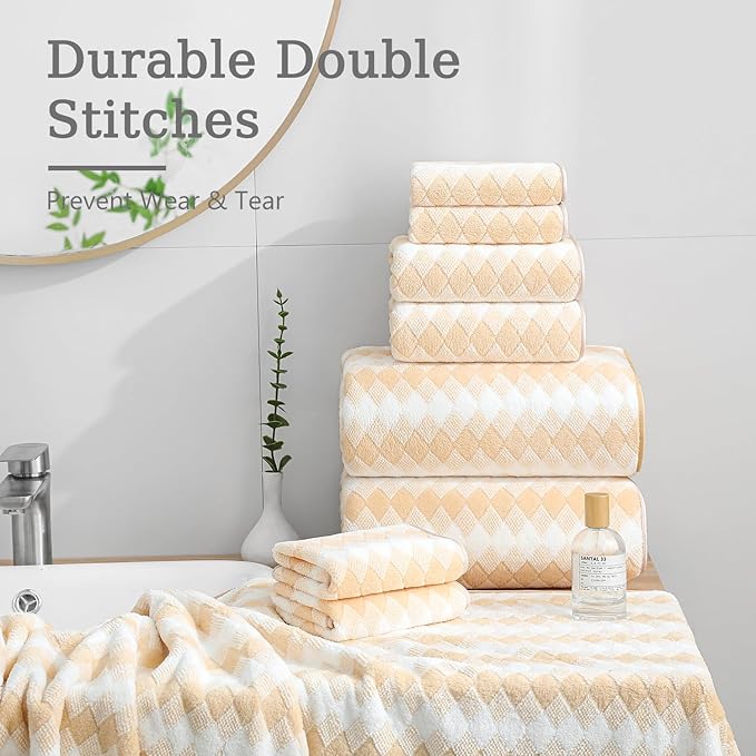 4 Piece Extra Large Bath Towel Set Oversized Bath Sheet 35"x70" Bathroom Towel