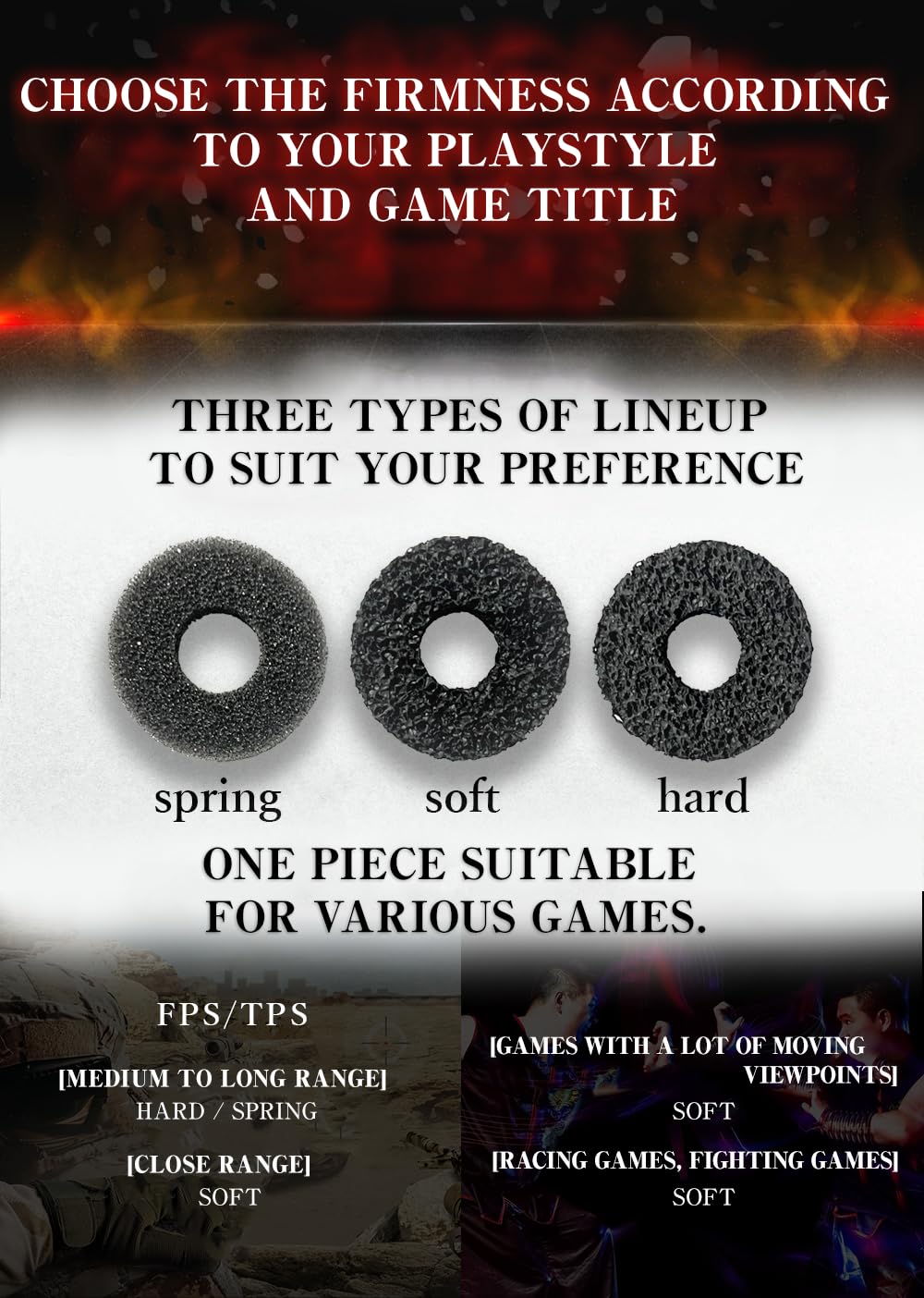 OniAim Precision Rings Gray Demon AIM Assist Motion Control Accessories for PS5, PS4, Xbox Series, PC Gamepads, Switch Pro Controller & Scuf Controller (Spring)