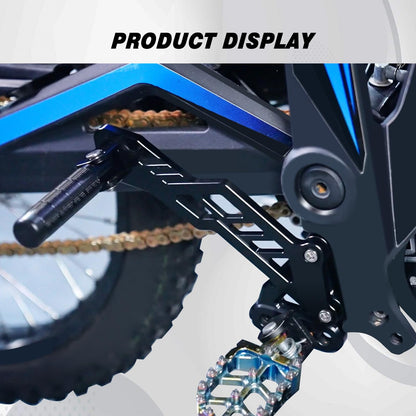 Dirt Bike Rear Foot Pegs Aluminum CNC Passenger Pedal Bracket Rest Footrests for Talaria MX3/MX4/MX5 Electric Dirt Bike Black