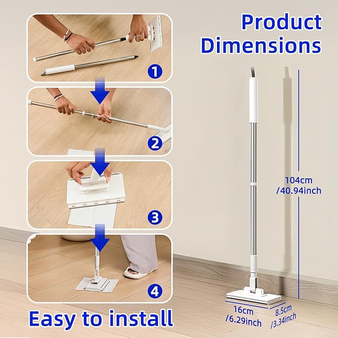 Snap Grip Mini Mop, Zero-Touch Gap Dust Cleaner