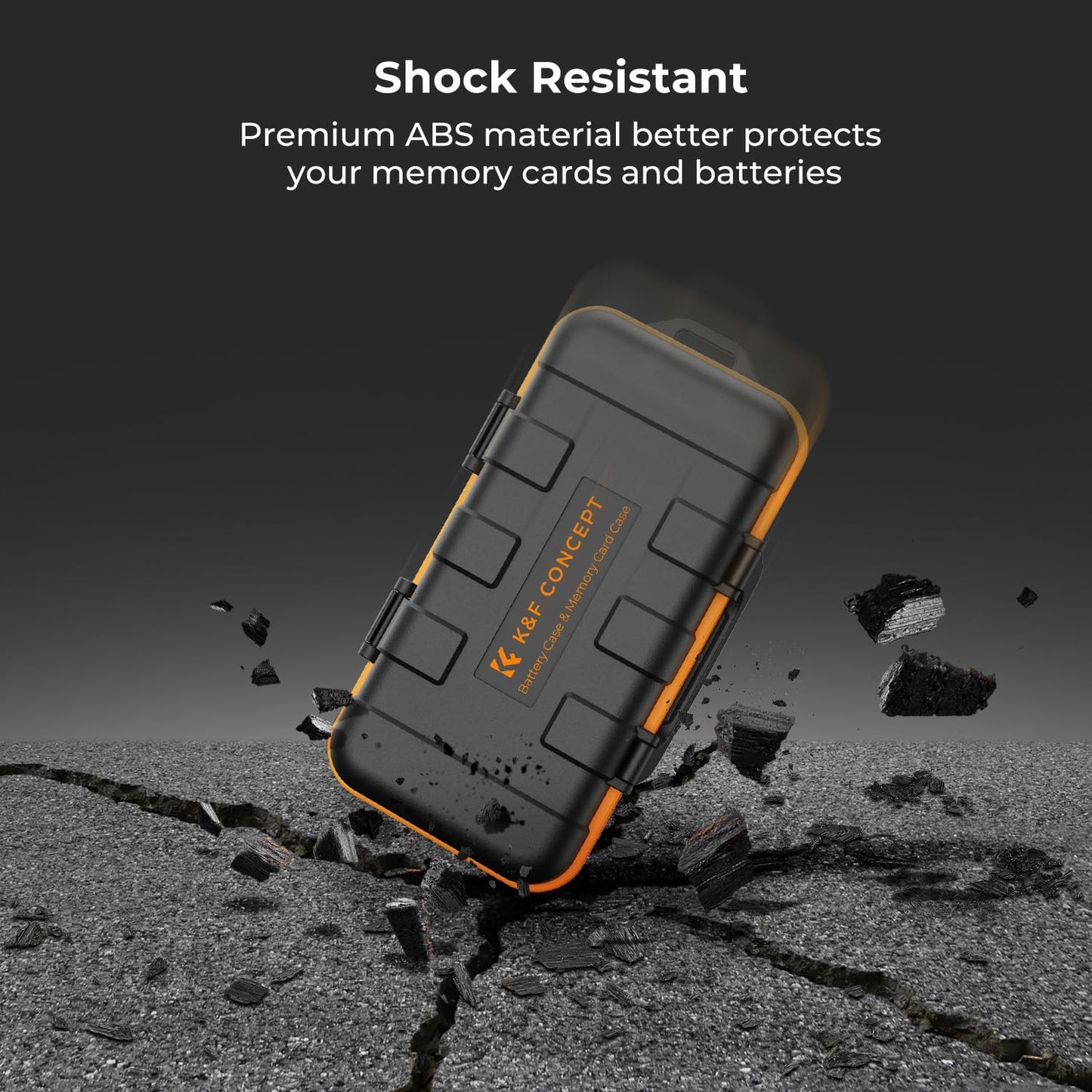 K&F Concept Camera Battery SD Card Holder Case for 4 SD Cards, 6 Micro SD TF Cards, 2 CF Cards or 2 XDQ Cards, 8 AAA or 2 Camera Batteries, NP-FZ100 Batteries