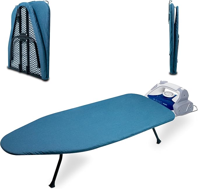 Metal Mesh Panel Tabletop Ironing Board | Foldable Iron Board | Heavy Duty