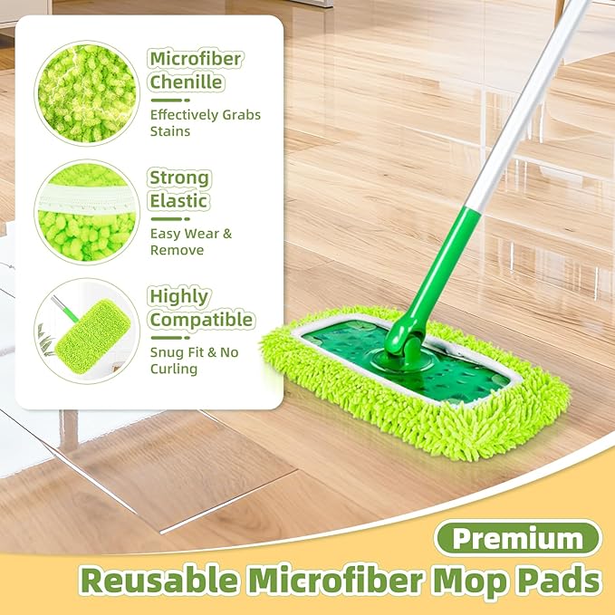 Reusable Microfiber Pads Compatible