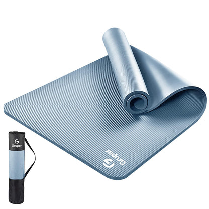 Yoga Mat Non Slip NBR Thick Yoga Mat, 72"L x 32"/24"W x 0.6"/0.4"TH (185cm x 80cm/61cm x 15mm/10mm), Anti-Tear Exercise Mat with Carrying Strap and Bag, Workout Mats for Yoga, Pilates, Floor Exercises