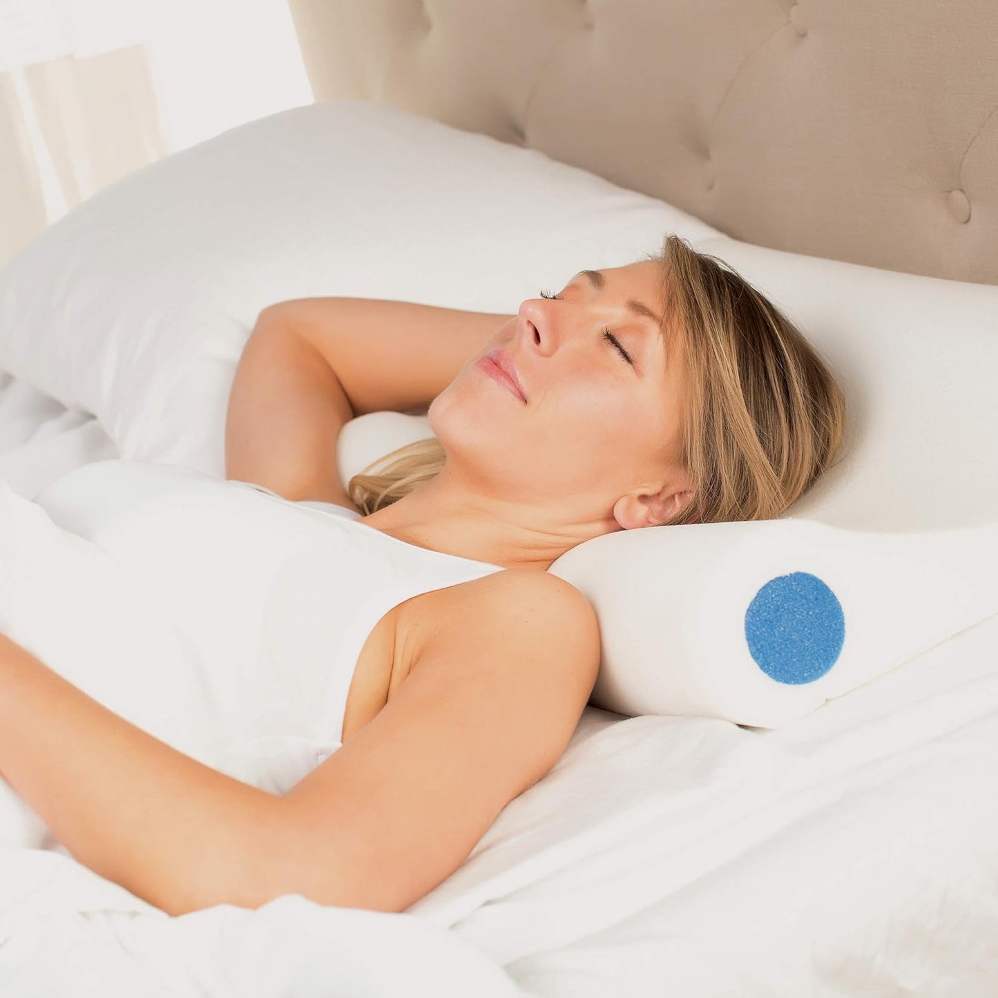 Core Products Double Core Select Cervical Pillow – Orthopedic Neck Support with 4 Adjustable Rolls for Pain Relief, Alignment & Posture – Contoured for Side & Back Sleepers – Assembled in USA