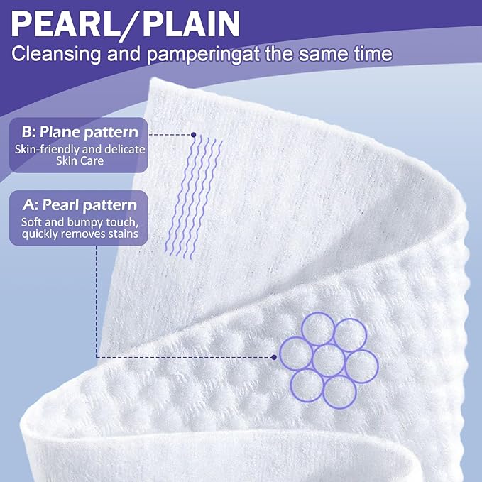 Face Towels, Disposable Face Towelette, Makeup Remover Dry Wipes 100 Count