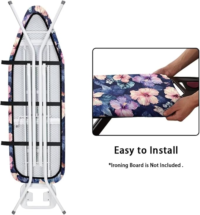 Hibiscus Butterfly Printed Ironing Board Cover Household Iron Board Covers