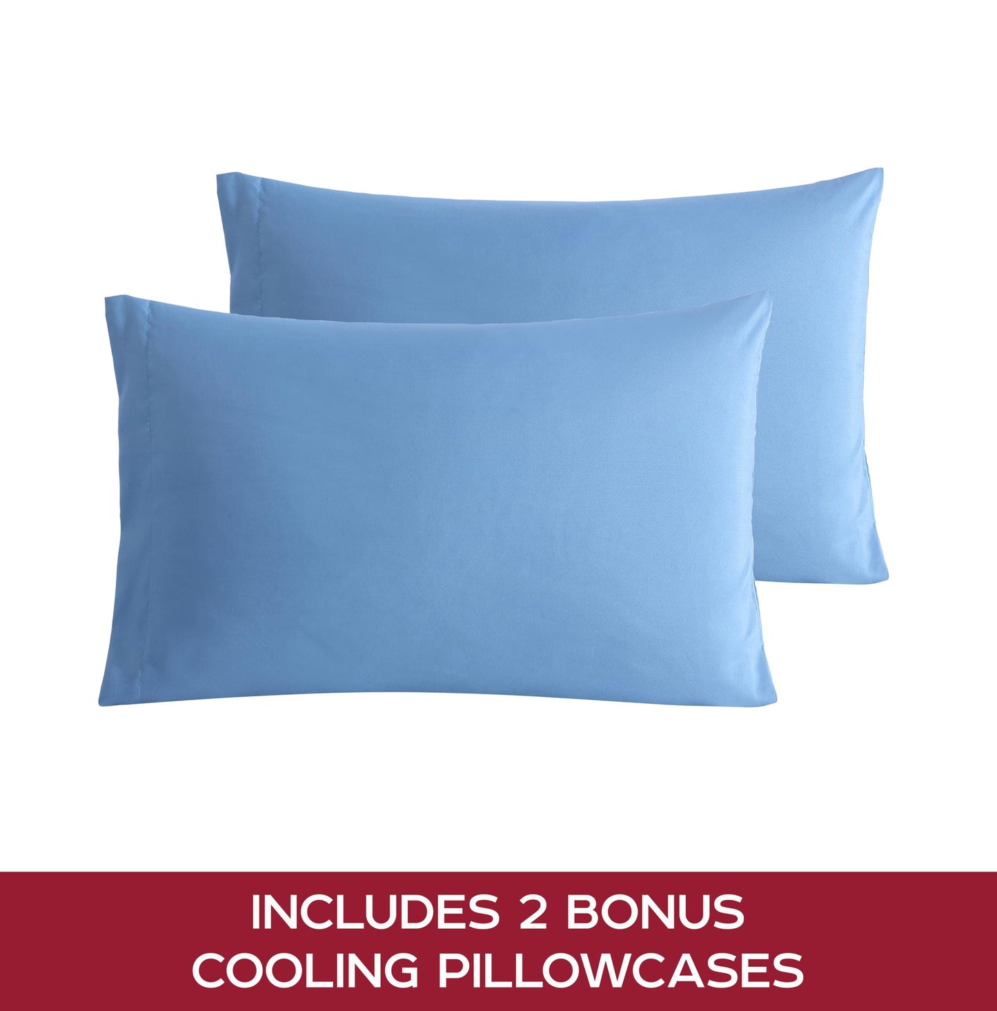Caribbean Joe 6-Piece Sheet Set with Cooling Pillowcases, 12-inch Deep Pockets, Tropical Beach Coastal Design, Queen, Tropical Toile Blue