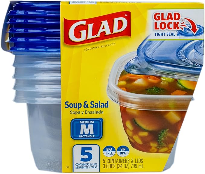 Glad GladWare Soup & Salad Food Storage Containers