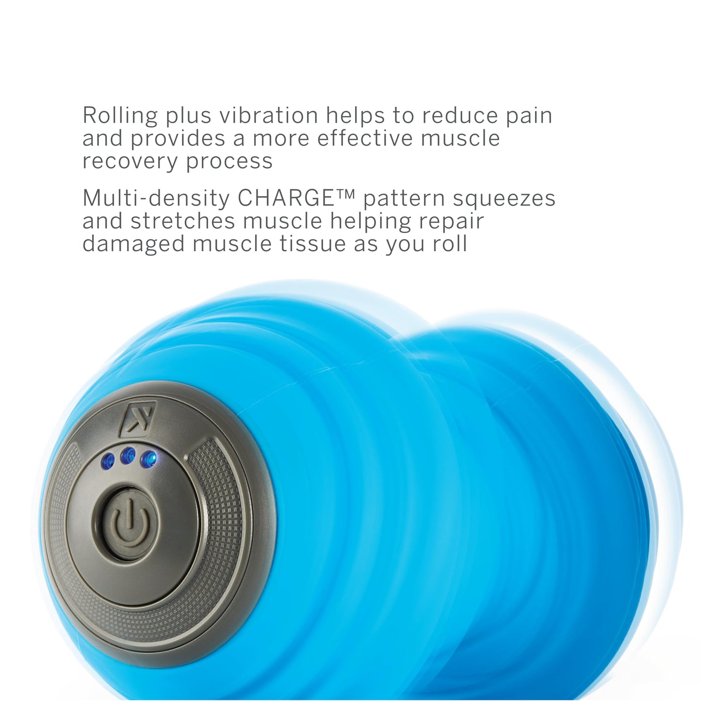 Trigger Point Performance TriggerPoint CHARGE VIBE Three-Speed Ridged Vibrating Portable Foam Roller