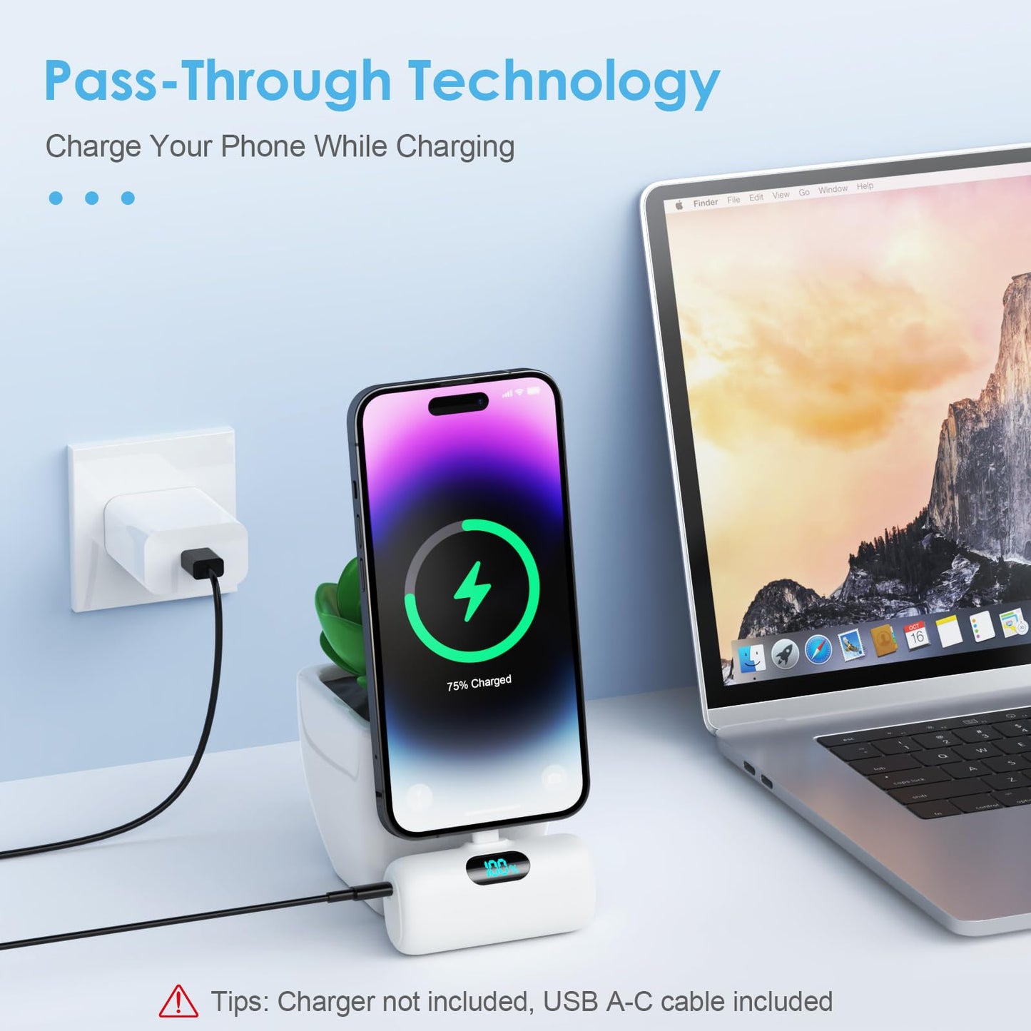 Small Portable Charger for iPhone,Upgraded 5000mAh PD Fast Charging Power Bank,Mini Battery Pack Backup Charger Compatible with iPhone 14/14 Pro Max/13/13 Pro/12 Pro/11/XS/XR/X/8/7/6 etc-Black