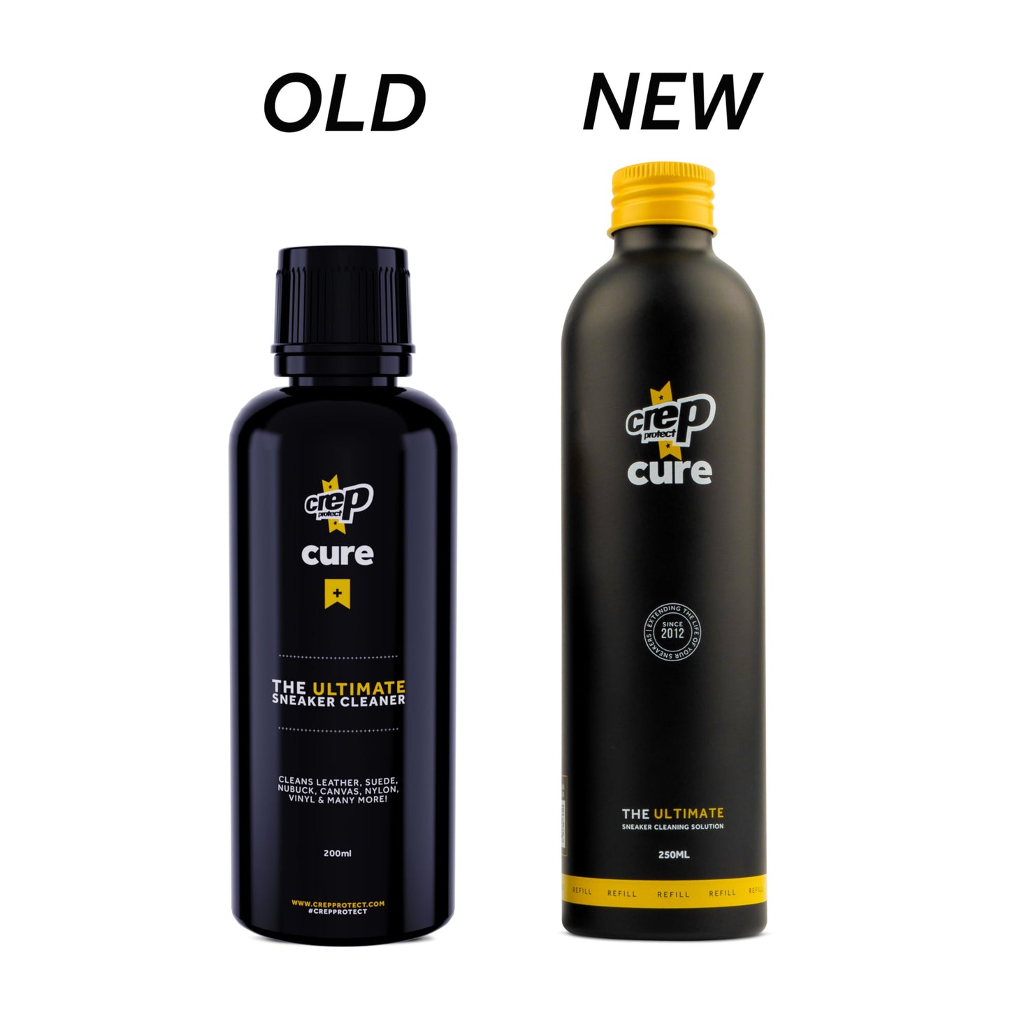 Crep Protect Cure Sneaker Cleaner - Ultimate Shoe Cleaning Solution for Leather, Suede, Nubuck, Canvas, Nylon, Vinyl - 250ml