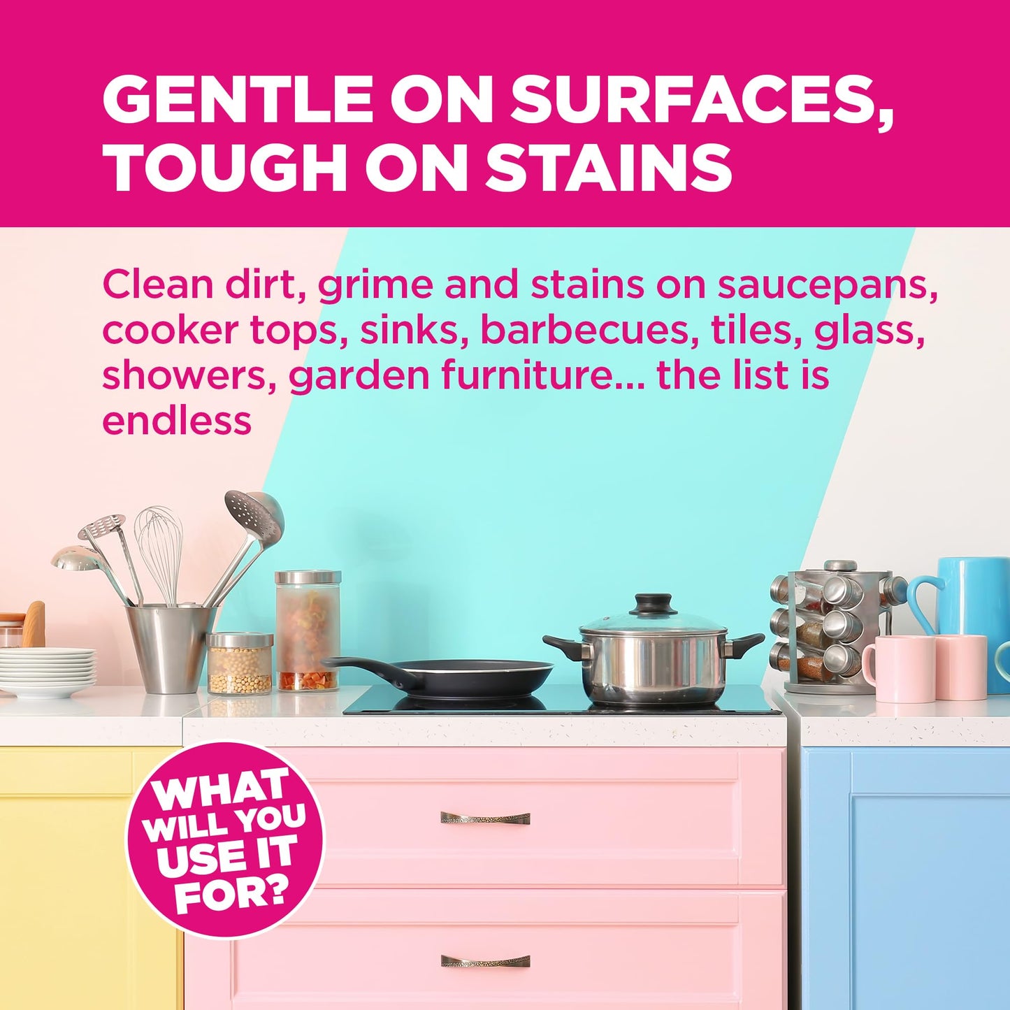 The Pink Stuff Miracle Cleaning Paste 850g - Vegan Multi Purpose Household Surface Cleaner - Non-Toxic, Not Tested on Animals