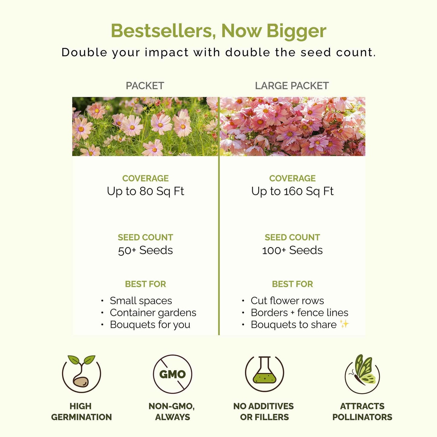 Eden Brothers Cosmos Seeds - Apricotta