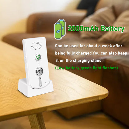 2 Way Wireless Intercom for Home Hospital Hotel,1000m Range Indoor Intercoms Wireless