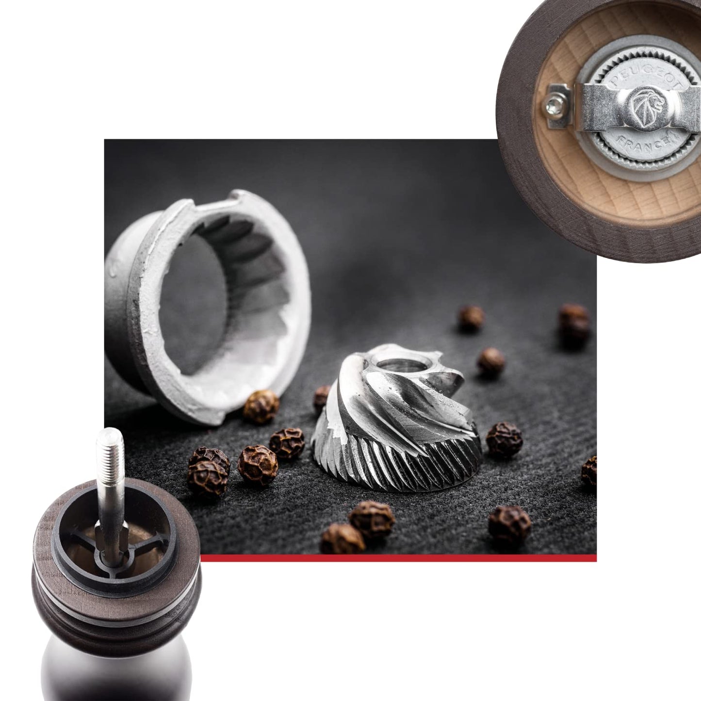 PEUGEOT - Paris 22 cm Pepper Mill - Classic Grind System - Made with PEFC Certified Wood - Lifetime Guaranteed Mechanism - Made in France - Chocolate Colour