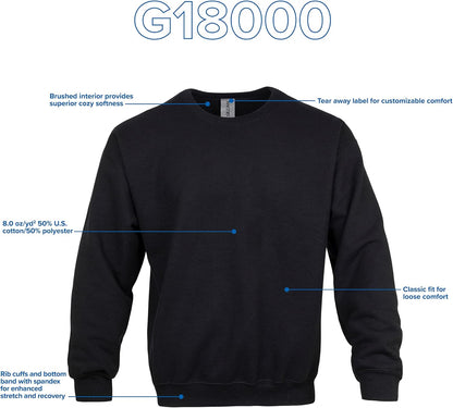 Gildan unisex-adult Fleece Crewneck Sweatshirt, Style G18000, Multipack