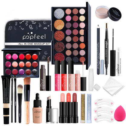 All in One Makeup Kit for Women Full Kit, Valentine's Day Gifts Set for Women Girls, Makeup Essential Bundle Include Eyeshadow Palette Lipstick Blush Foundation Concealer Mascara Eyebrow Pencil