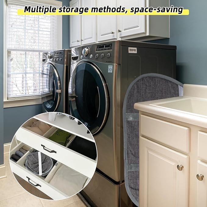 Collapsible Laundry Basket, 90L Foldable Pop-up Laundry Hamper