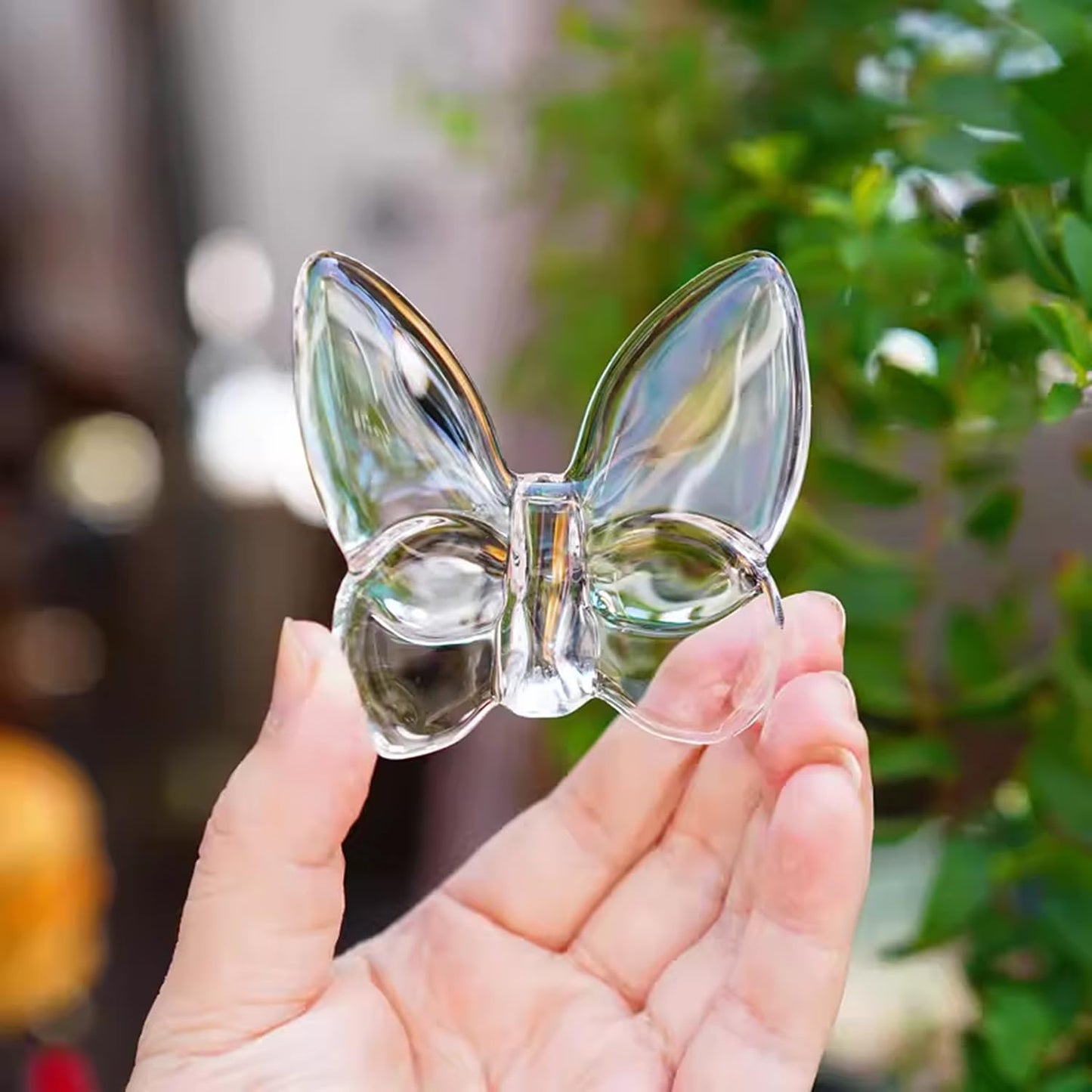 Crystal Butterfly Figurines Ornament, Europ Glass Butterfly Ornaments Statue Animal Collectible Style Light Luxury Animal Collectible for Home/Wedding/Christmas Decor.