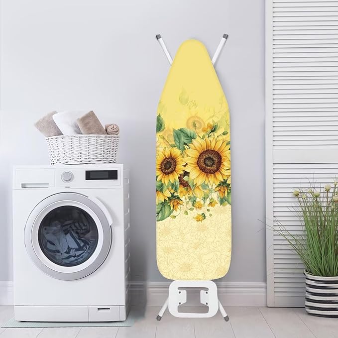 Yellow Sunflower Ironing Board Cover Art Floral Iron Pad Covers Padding