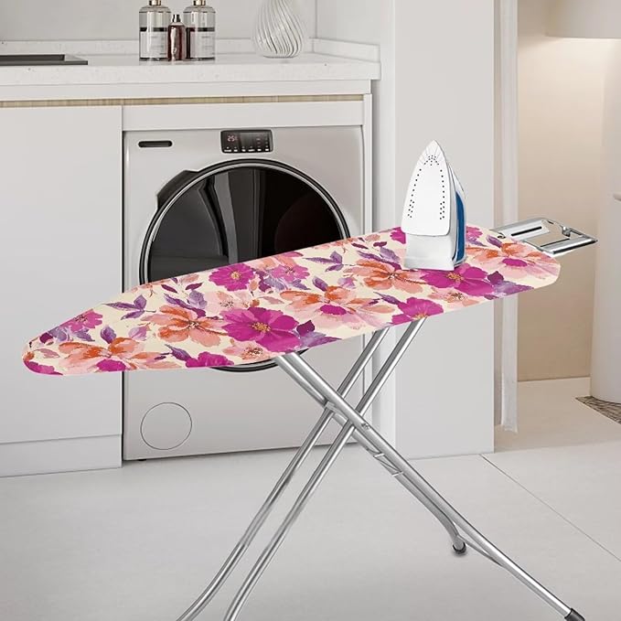 Floral Painting Ironing Board Cover Elastic Edge Heavy Duty Iron Pad Covers