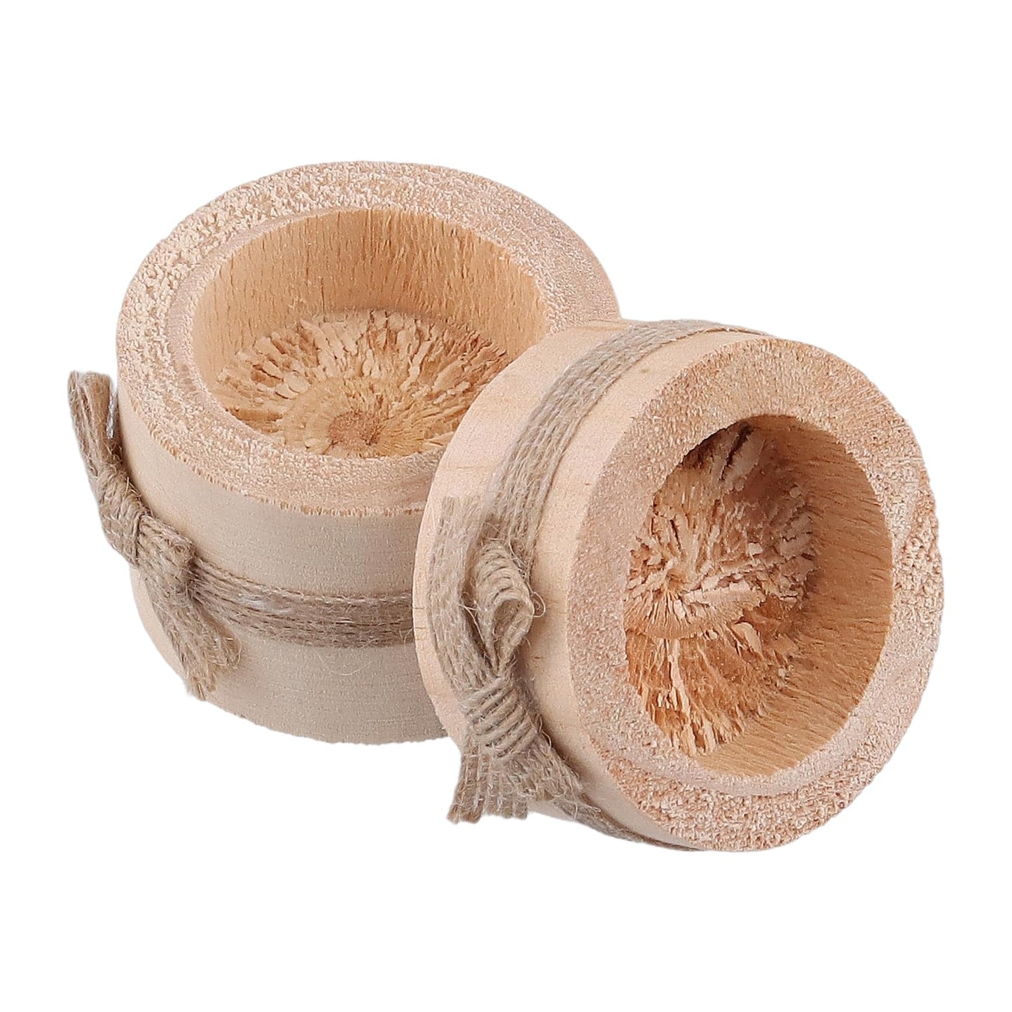 FUNSUEI 12 Pack Wooden Tea Light Candle Holders, 3 Sizes Wood Votive Candle Holder, Wood Log Candle Holders Rustic Tealight Candle Holder for Dinning Party Room Decoration