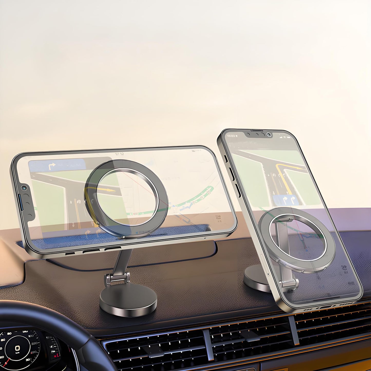 Ultra Magnetic Car Phone Holder, Compatible with MagSafe Car Mount, Car Accessories for iPhone, Car Mount Magnet Phone Holder for Car, Fit for iPhone 16, 15, 14, 13, Series, Black