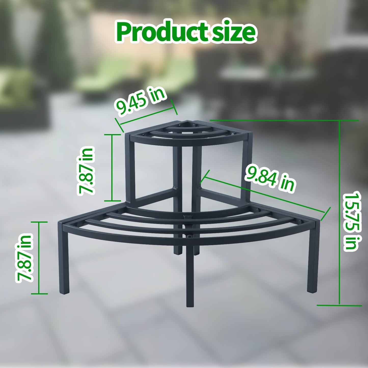 DHYGOTFUR Aluminum 2-Tier Plant Stand Lightweight, Sturdy, and Rust-Free Corner Shelf Ladder Rack Perfect for Indoor and Outdoor Greenery Display