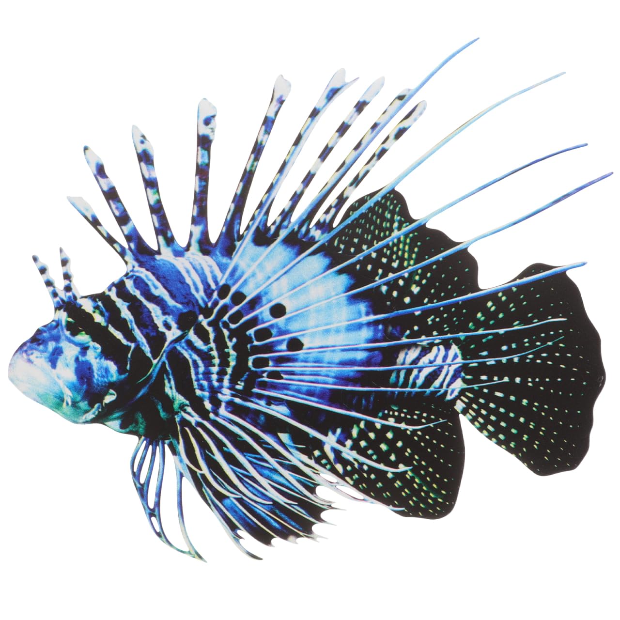 Zerodeko Iron 3D Ocean Animal Wall Art, Blue, 10.22 x 7.86 x 0.19 inches, Nautical, Hanging Sculpture, Unframed, Metallic Finish, Unisex, Indoor, Decorating, Bedroom, Living Room, Nursery
