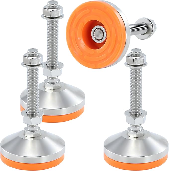 Heavy Duty 3000 lb Capacity Stainless Steel Adjustable Leveling Feet