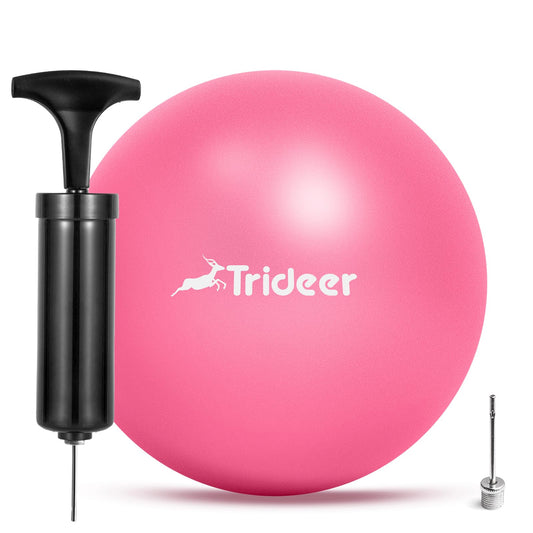 Trideer Pilates Ball 7-8 inch with Pump, Small Pilates Ball, Core Ball, Therapy Ball, Small Exercise Ball for Between Knees, Mini Yoga Ball for Yoga, Barre, Physical Therapy, AB, Core Strength