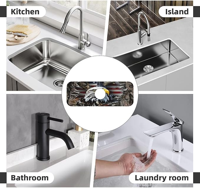 Eagle and National Flag Kitchen sink faucet pad, strong water absorption