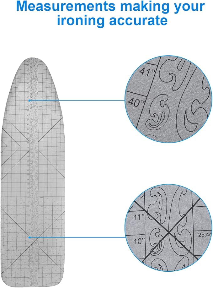 Ironing Board Cover- 15" x 54" Standard Iron Cover and Pad 4 Layers Thick