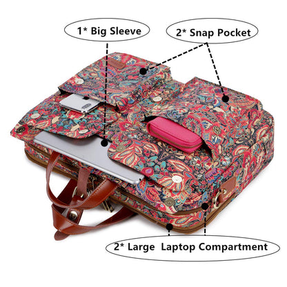 Baosha Multicoloured 17inch Laptop Computer Bag Messenger Bag Briefcase for Women BC-07, Hs, L, Classic