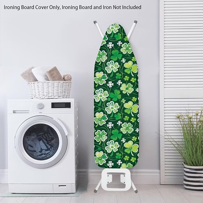Shamrock Print Ironing Board Cover Protector St.Patrick's Day Decorative Covers