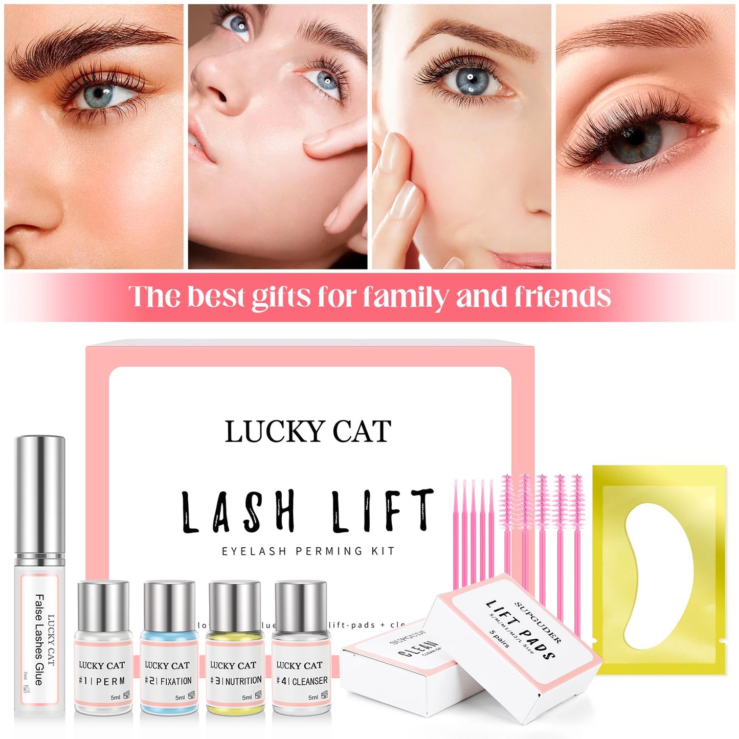 2025 Updated Lash Lift Kit Eyelash Perm Kit,Professional lash perm kit,Lash Extensions,Lash Curling,Semi-Permanent Curling Perming Wave Suitable For Salon at Home