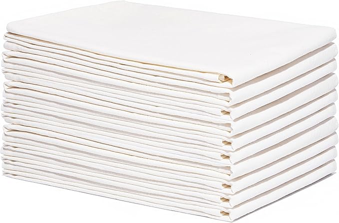 Wholesale Flour Sack Kitchen Towels – 50 Pack, Unbleached, All-Natural 100%