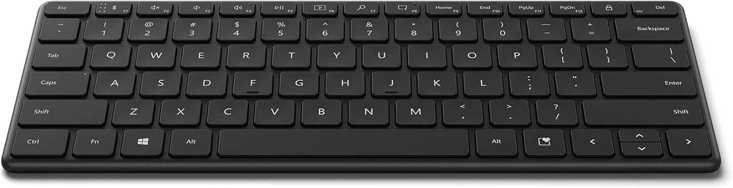 Microsoft Designer Compact Keyboard - Matte Black. Standalone Wireless Bluetooth Keyboard. Compatible with Bluetooth Enabled PCs/Mac