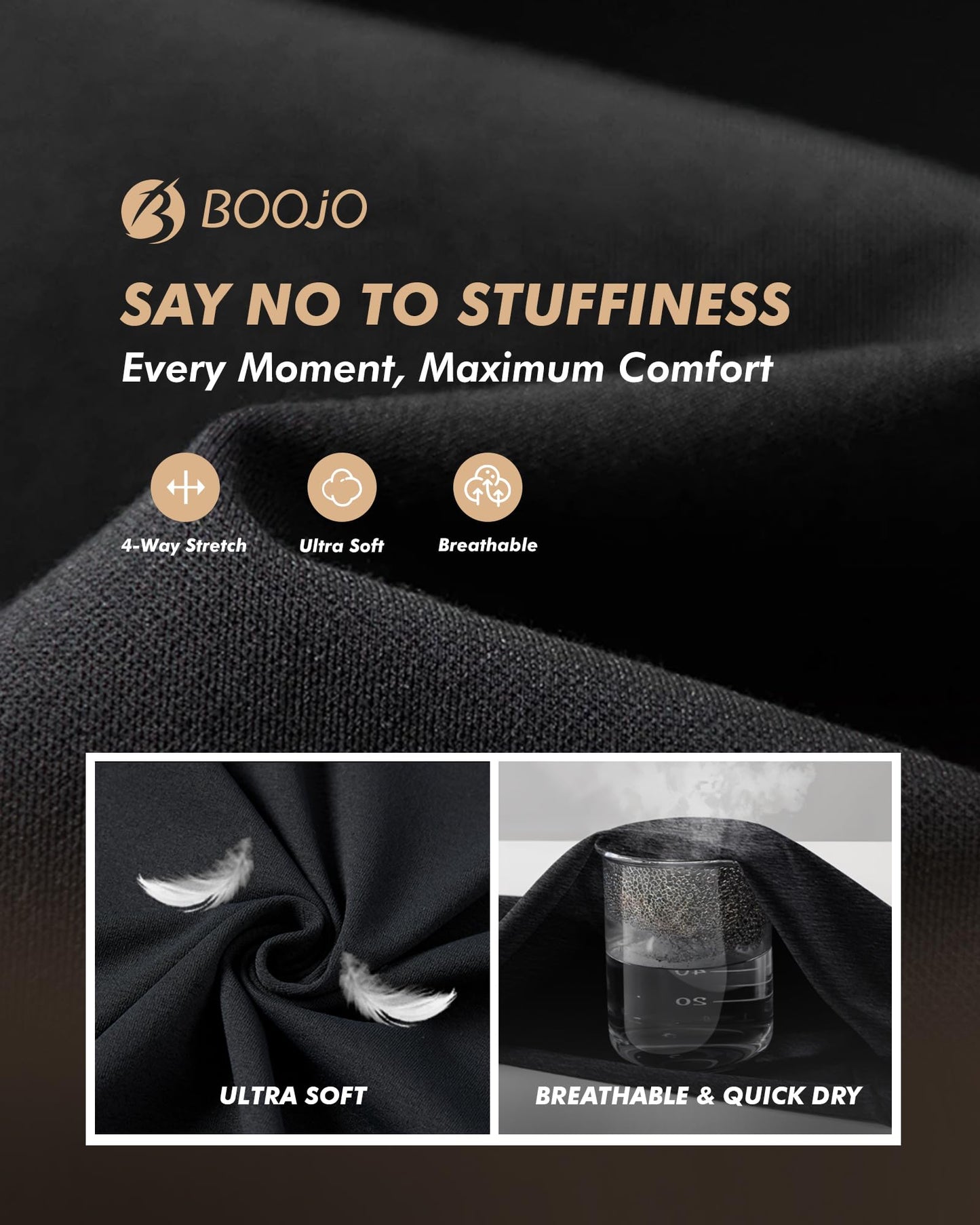 BOOJO 5 Pack Tank Tops Men - Quick Dry Moisture Wicking Summer Workout Muscle Sleeveless Shirts for Gym Beach Running
